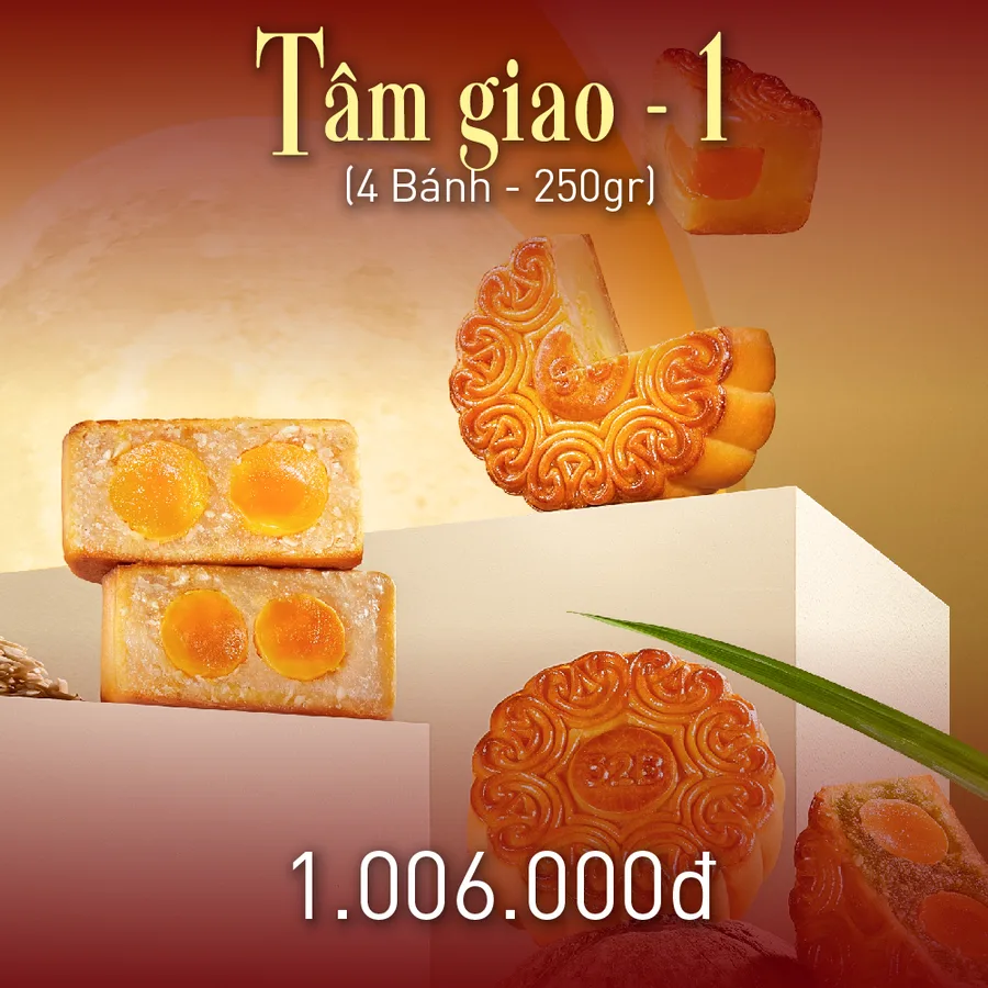 Combo Tâm Giao 1 bánh trung thu Givral 2026 hộp 250g