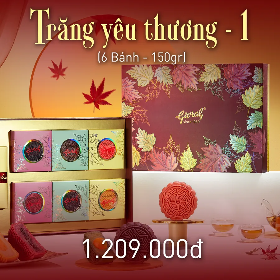 Combo Trăng Yêu Thương 1 bánh trung thu Givral 2026