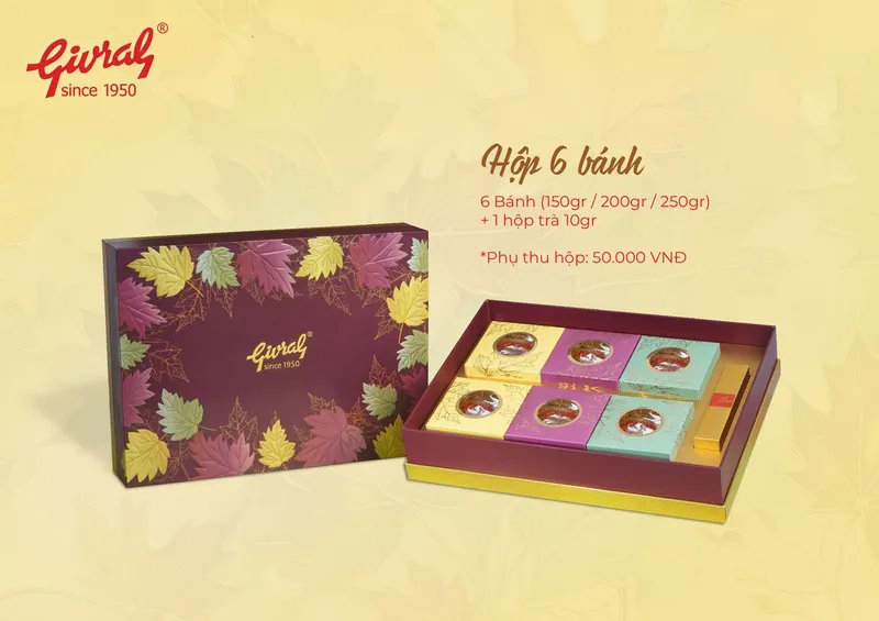 Hộp 6 bánh trung thu Givral 2026